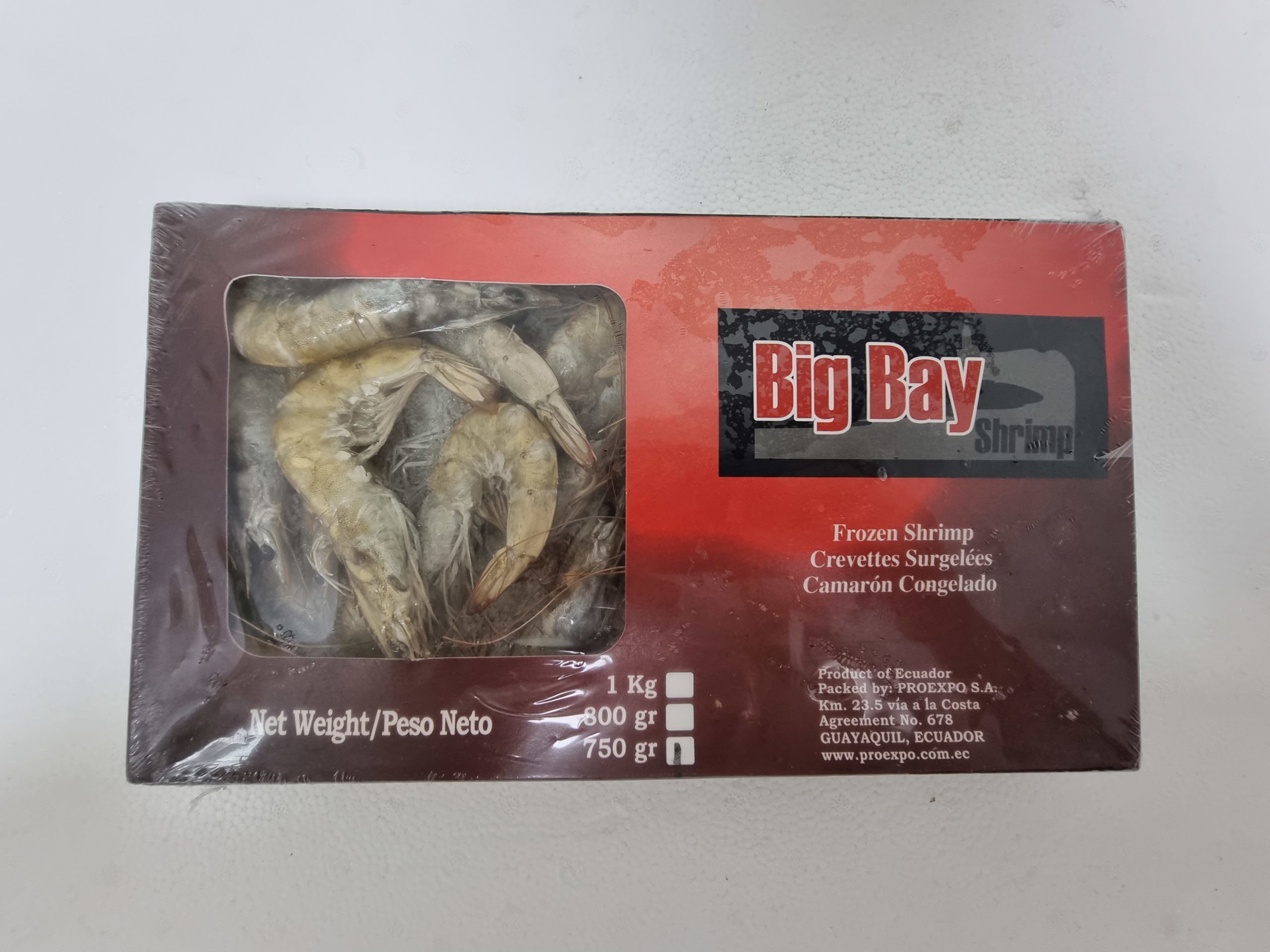 BIG BAY crevettes/ 有头盒虾/ 750g