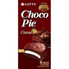 Choco pie cacao /LOTTE 黑巧克力派/28g*6